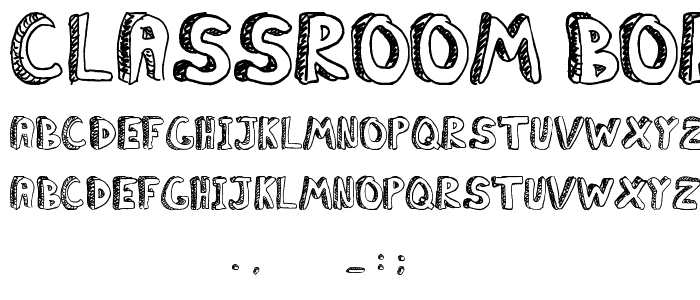 Classroom Boredom font